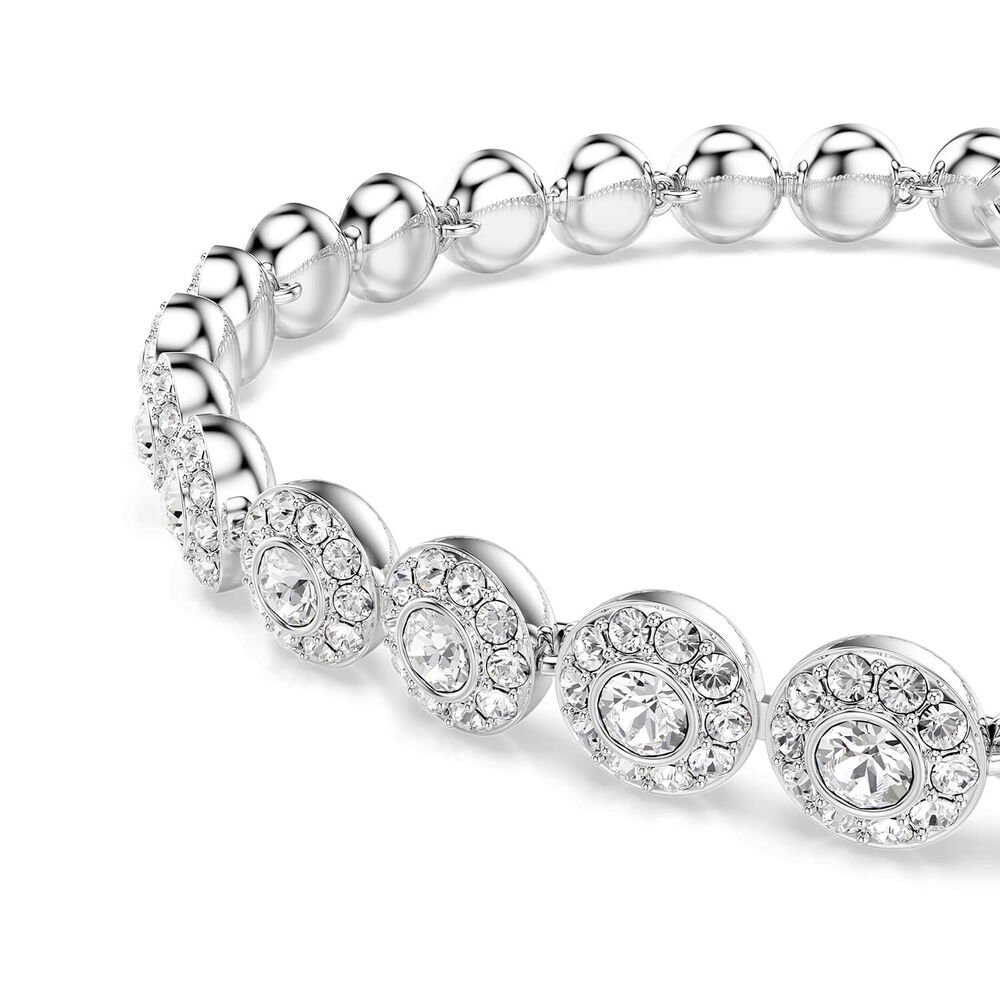 Swarovski Crystal Angelic Rhoidum Plated Halo Bracelet