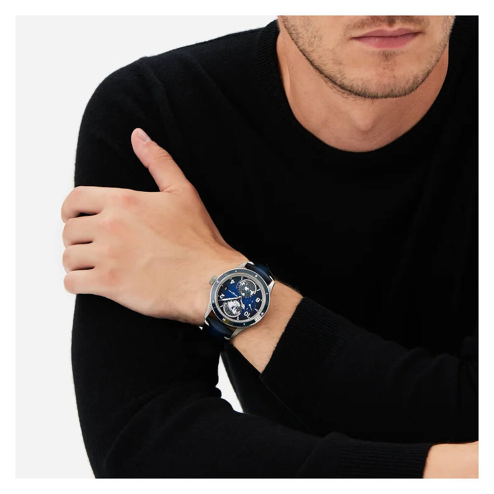 Montblanc 1858 Geosphere Blue Dial & Strap Watch image number 4
