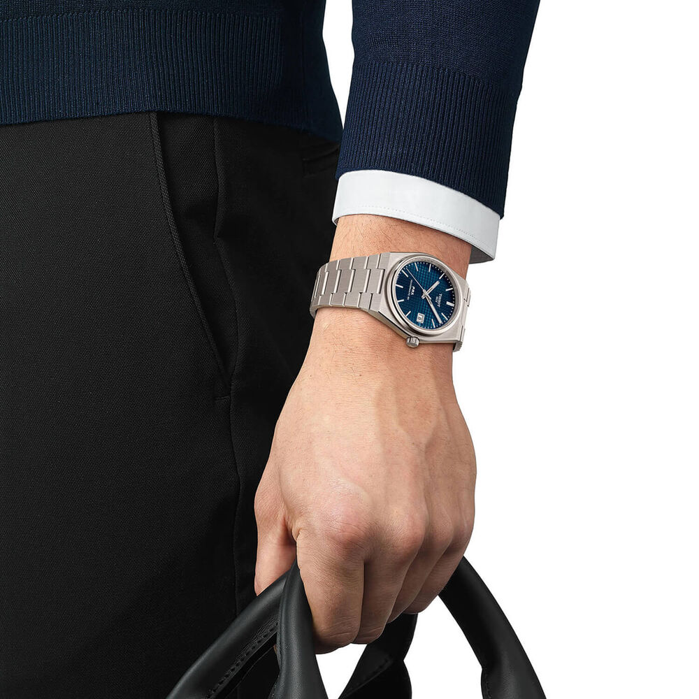 Tissot PRX Titanium 38mm Blue Dial Bracelet Watch