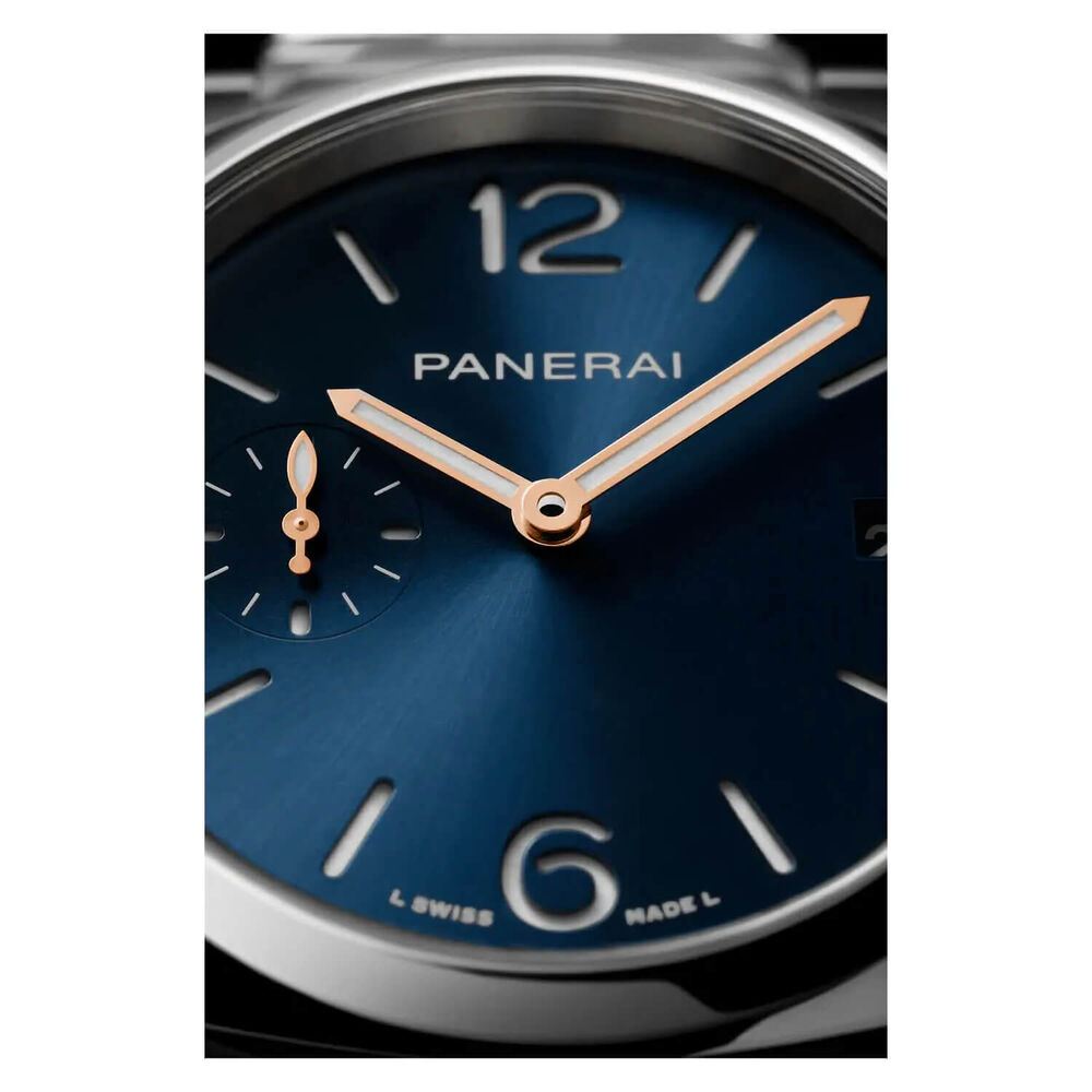 Panerai Luminor Due 38mm Blue Dial Silver Bracelet Watch image number 4