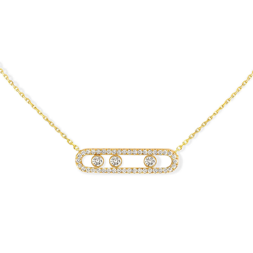 Messika Move Uno 18ct Yellow Gold 0.65ct Pave Diamond Necklace image number 0