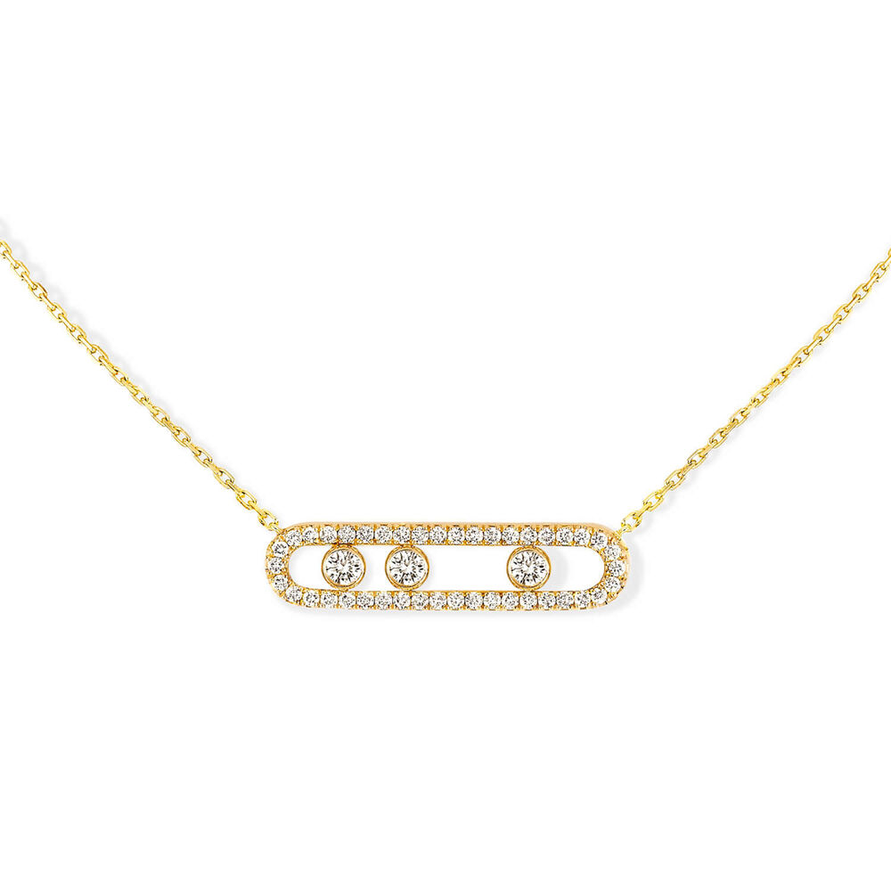 Messika Move Uno 18ct Yellow Gold 0.65ct Pave Diamond Necklace