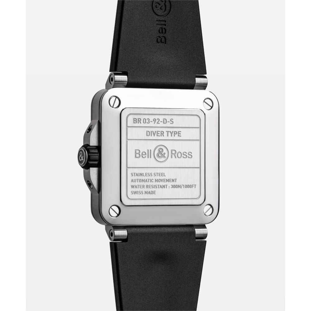 Bell & Ross BR-03 Diver 42mm Black Dial Rubber Strap Watch image number 3