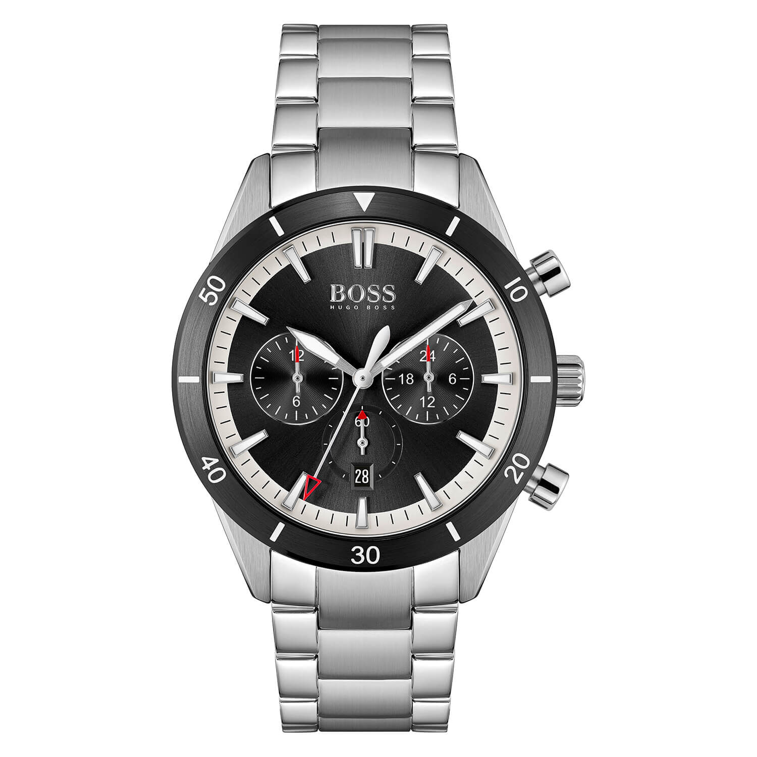 Hugo boss black metal clearance watch