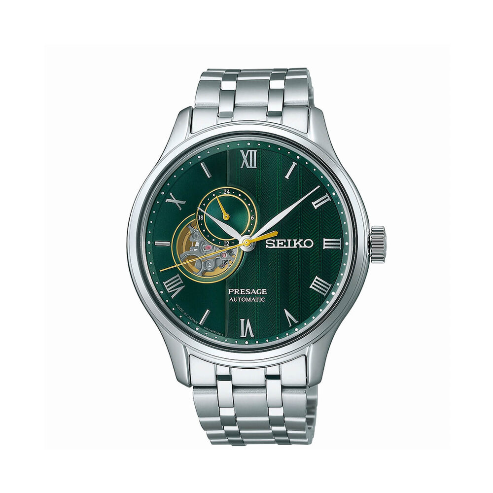 Seiko Presage 'Japanese Zen Gardens' Fern Green 41.8mm Dial Steel Bracelet Watch