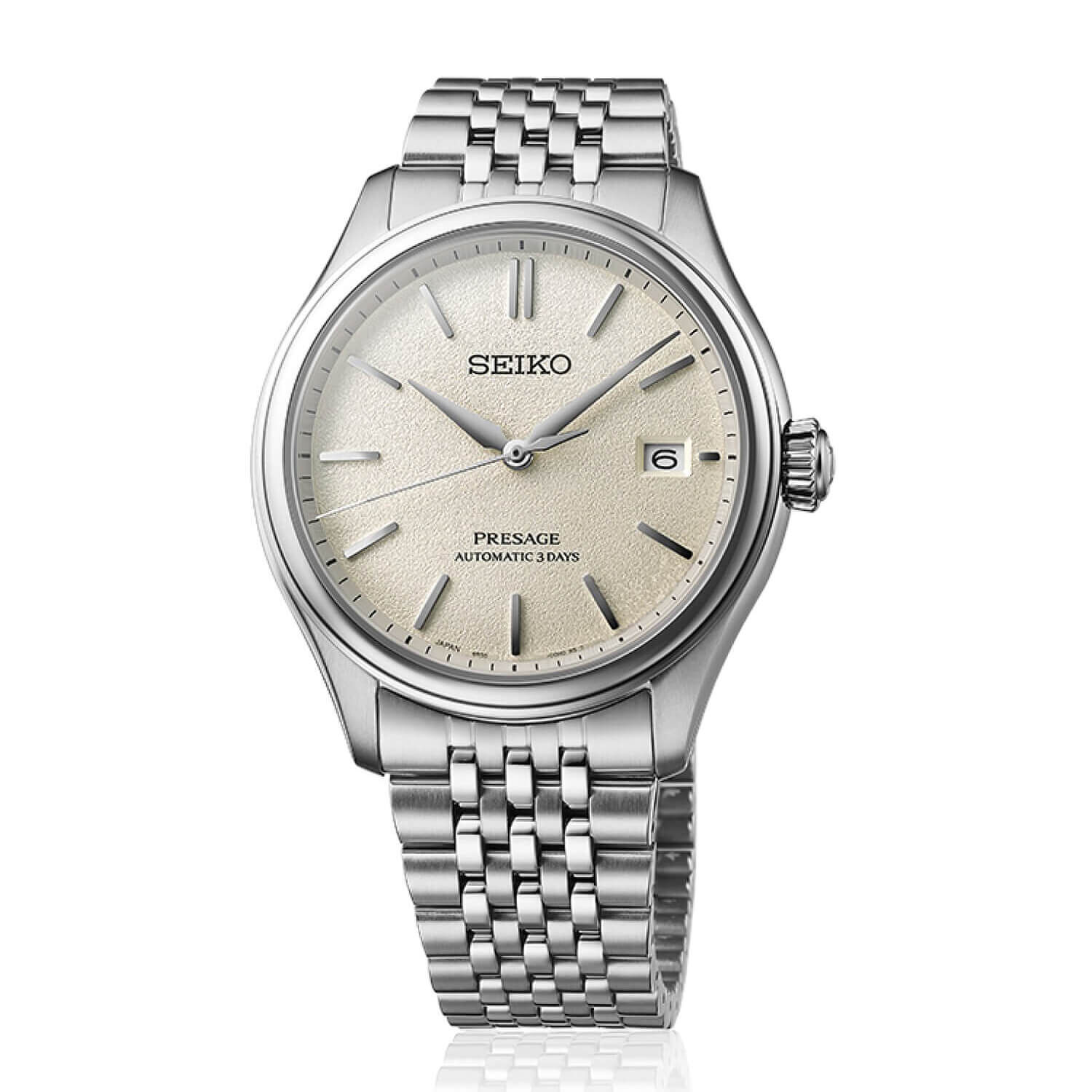 Seiko Presage Classic Series 'Shiro-iro' 40mm White Dial Steel Bracelet  Watch