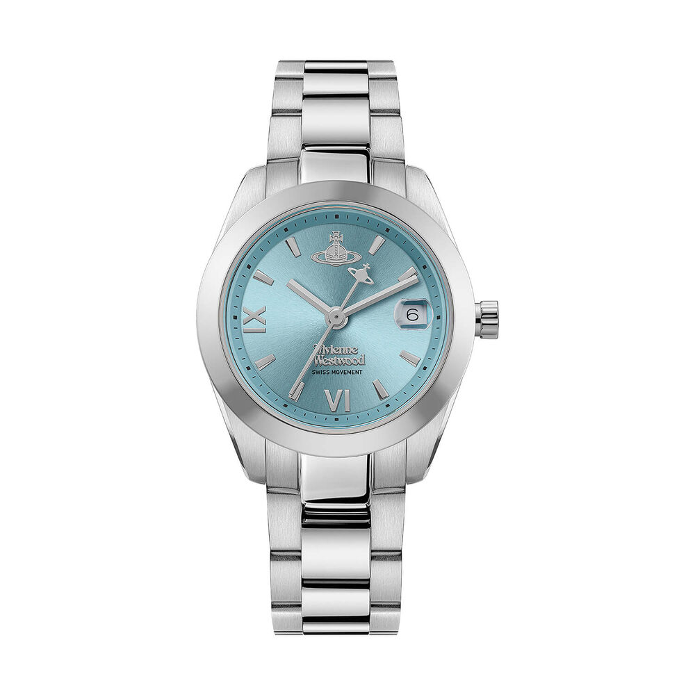 Vivienne Westwood Fenchurch 34mm Turquoise Dial Steel Bracelet Watch image number 0