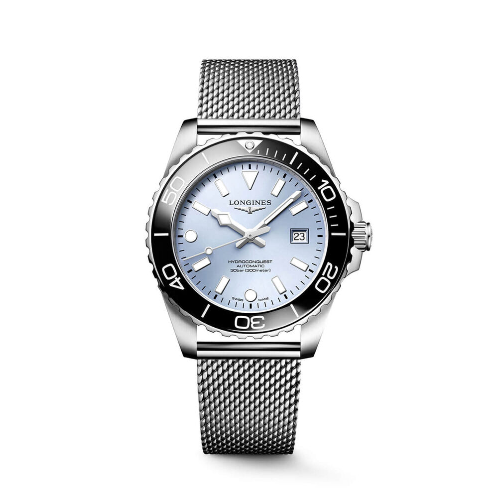 Longines Hydroconquest 42mm Frosted Blue Dial Stainless Steel Bracelet Watch