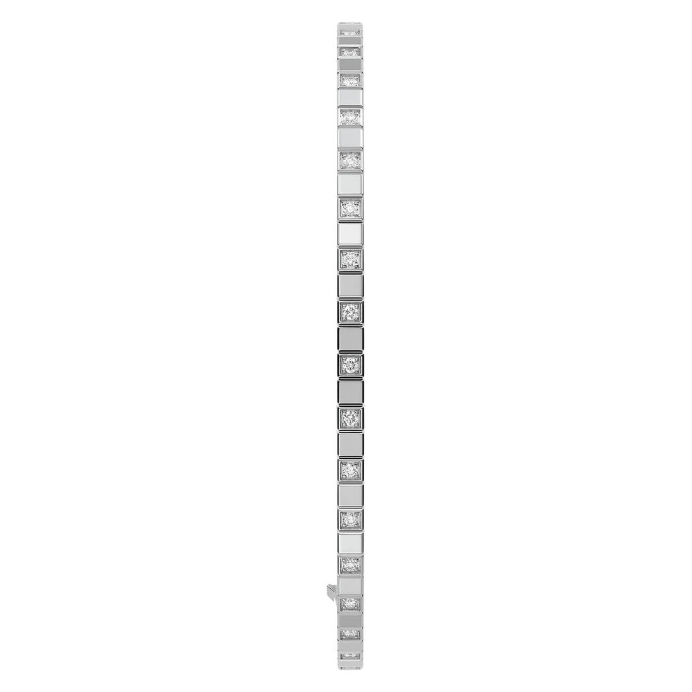 Chopard Ice Cube White Gold Half Diamond Thin Bangle