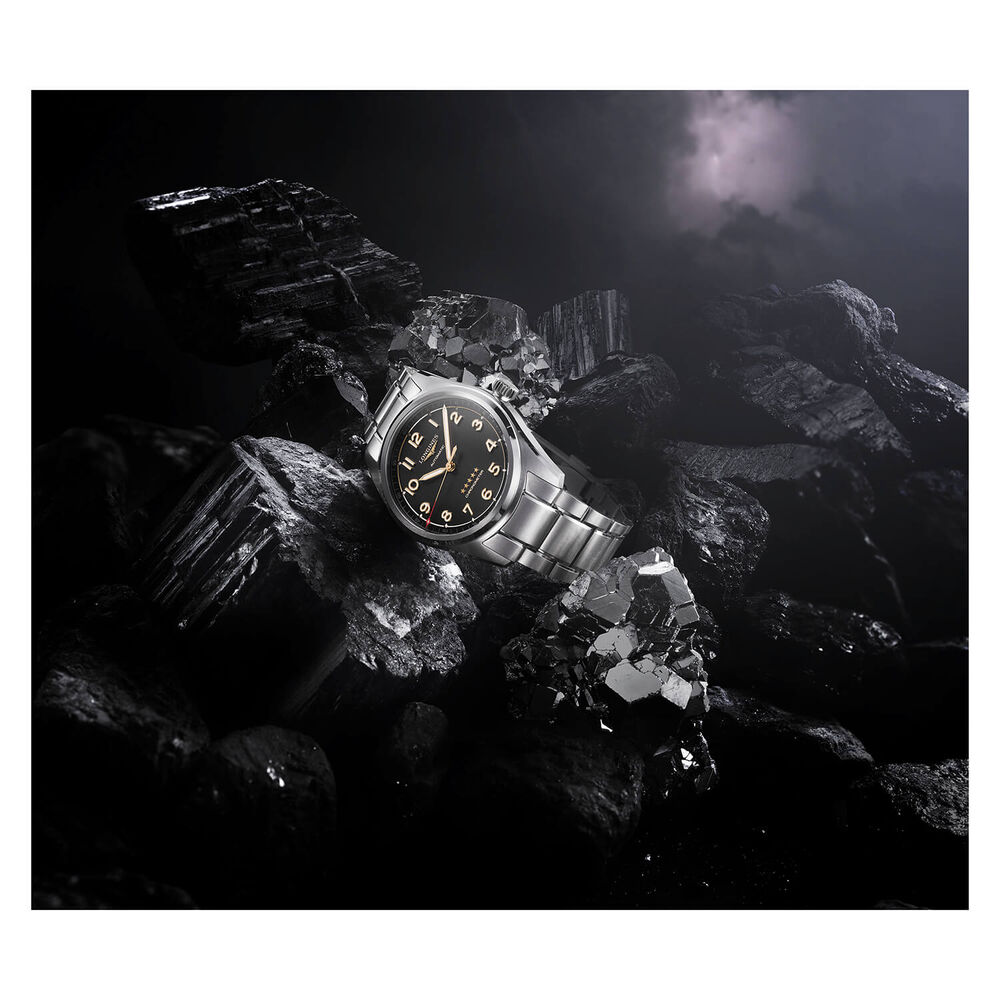 Longines Avignation Spirit 40mm Automatic Grey Dial Titanium Case Bracelet Watch image number 1