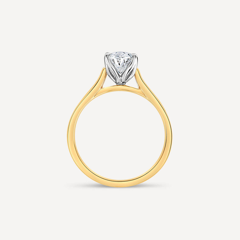 Born 18ct Yellow Gold Lab Grown 1.20ct Solitaire Oval Diamond Ring