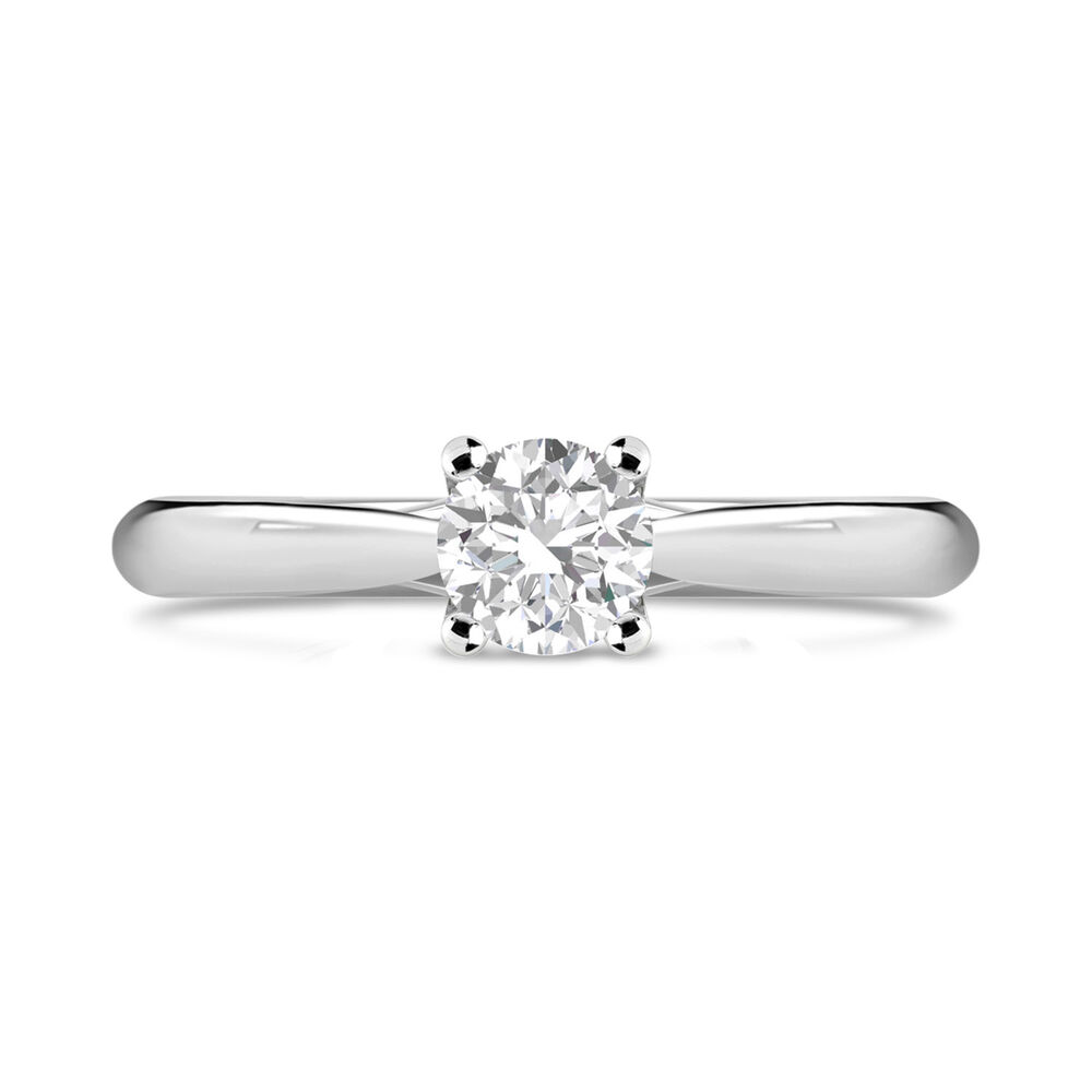 Platinum 0.60ct Round Diamond Orchid Setting Ring