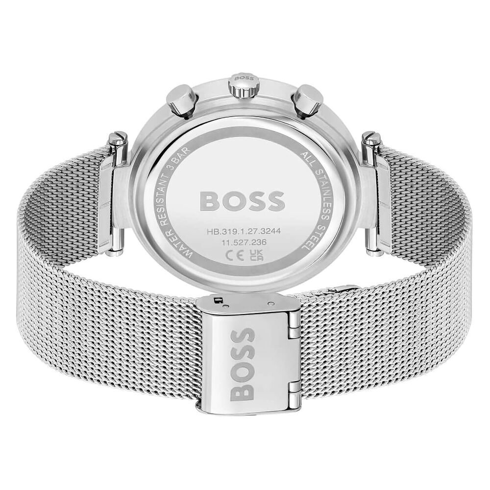 BOSS Andra 39mm Pink Dial Crystal Bezel Bracelet Watch image number 2