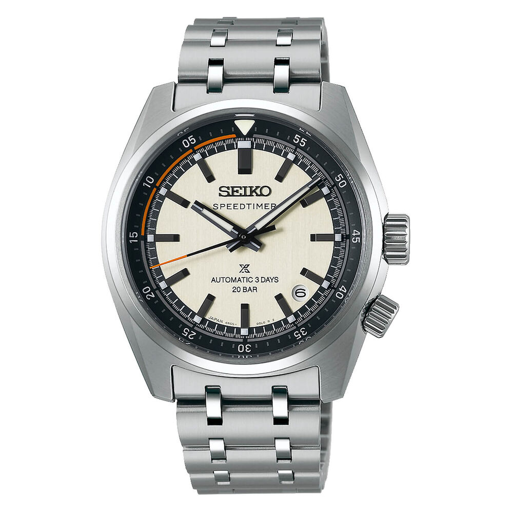 Seiko Speedtimer 6R ‘Compact Countdown’ Grey-White Contrast 39.5mm Dial Steel Bracelet Watch