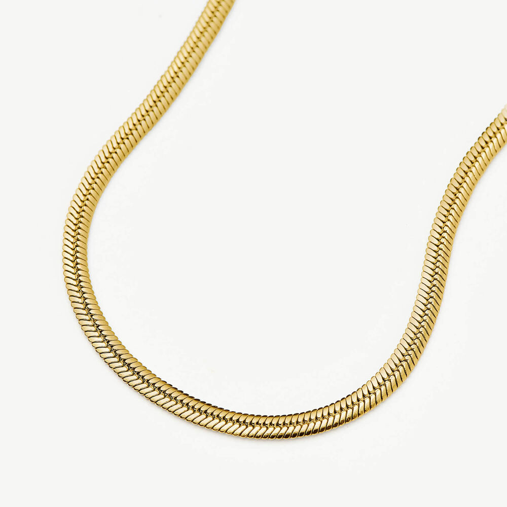 Missoma 18ct Gold Plated Steel Thin Snake Chain Bracelet