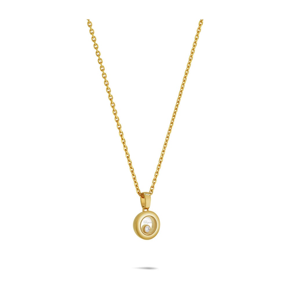Chopard 18ct Yellow Gold Happy Diamond Icon Round Pendant image number 1