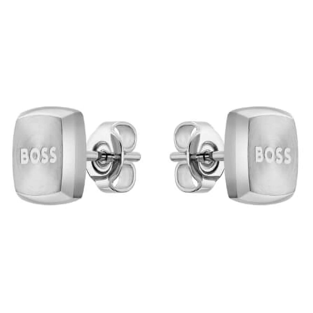 Gents BOSS Yann Stainless Steel Square Earrings