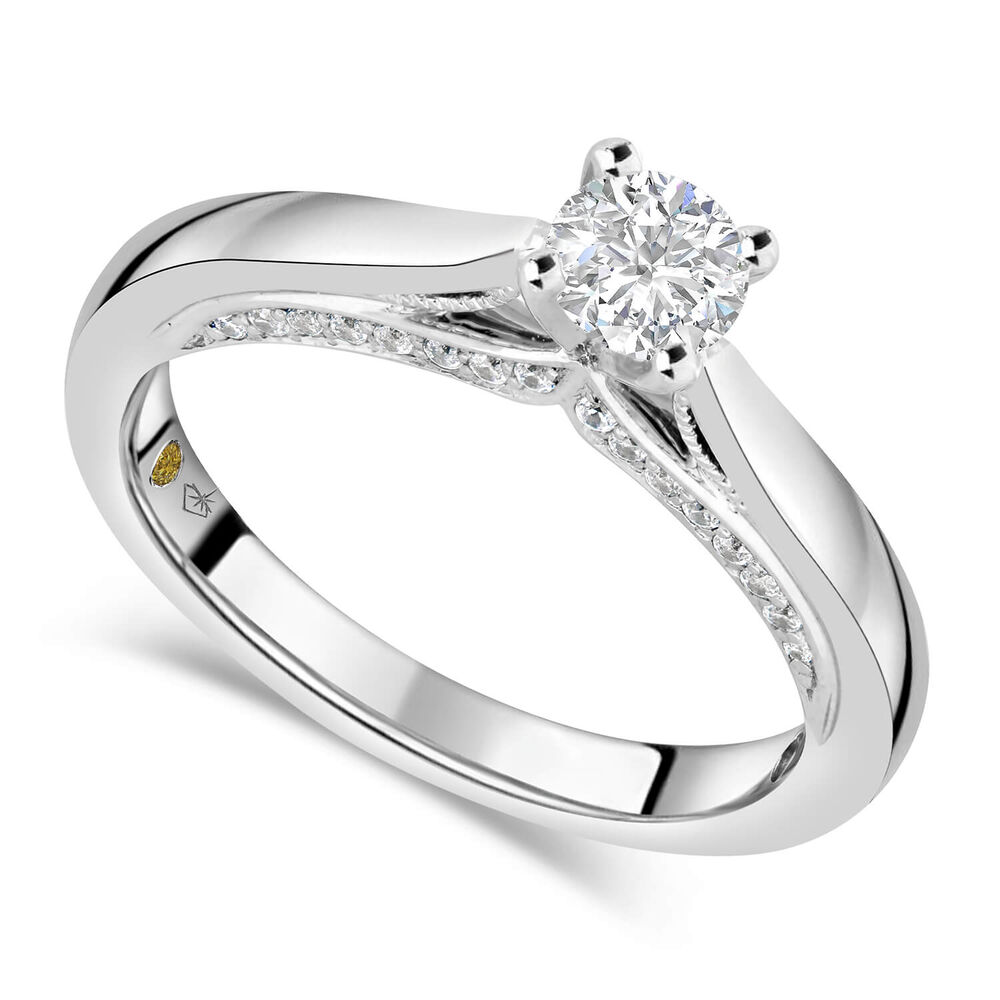 Northern Star 0.55ct Diamond 18ct White Gold Four Claw Solitaire Ring image number 0