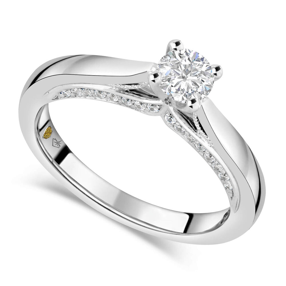 Northern Star 0.55ct Diamond 18ct White Gold Four Claw Solitaire Ring