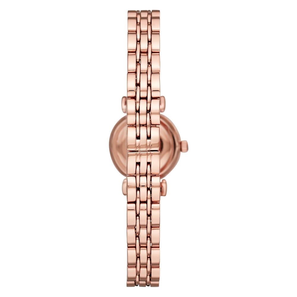 Emporio Armani Gianni T-Bar Quartz Rose Gold Plated Case Strap Watch image number 1