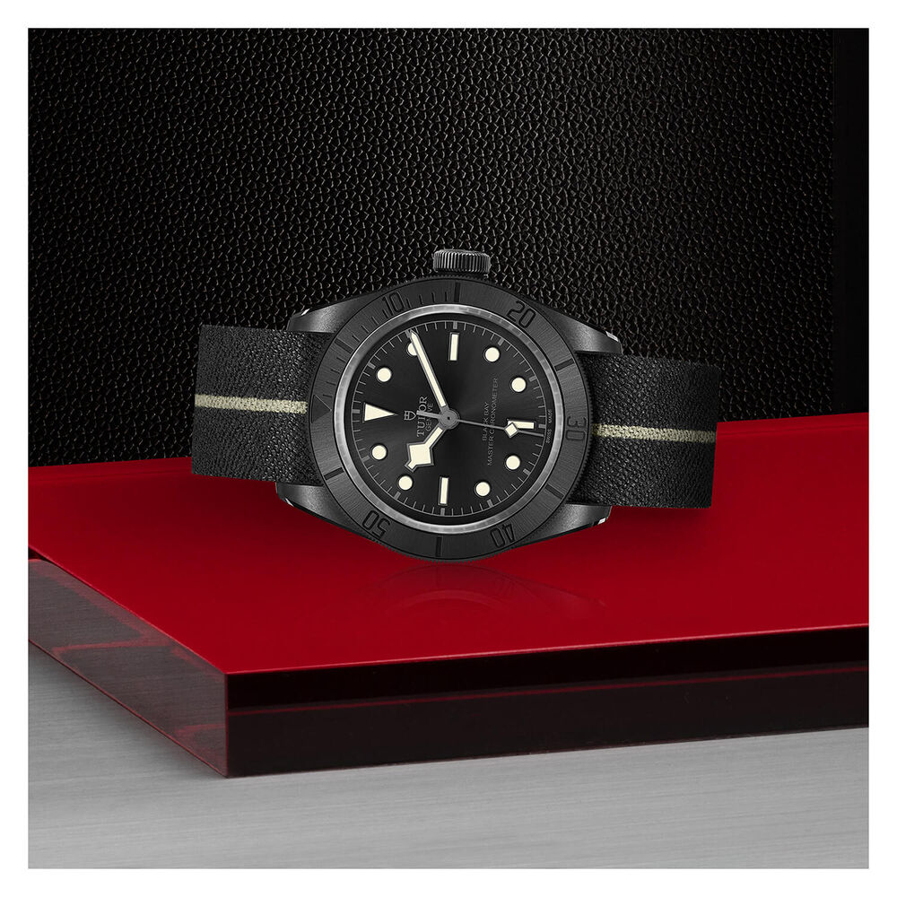 TUDOR Bay Ceramic 41mm Dial PVD & Ceramic Case Leather & Rubber Strap Watch image number 6