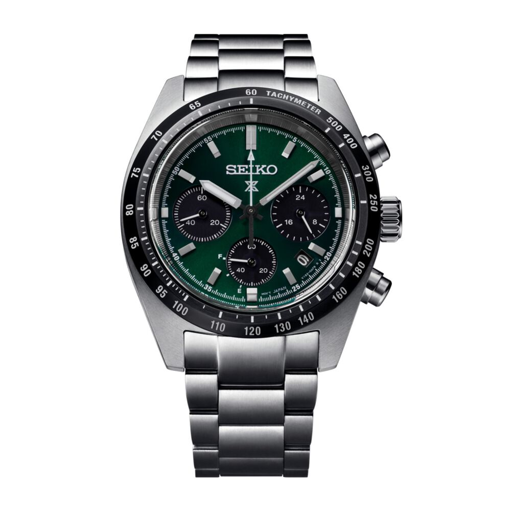 Seiko Prospex ‘Deep Green’ Speedtimer Solar Chronograph 39mm Green Dial Steel Case Watch
