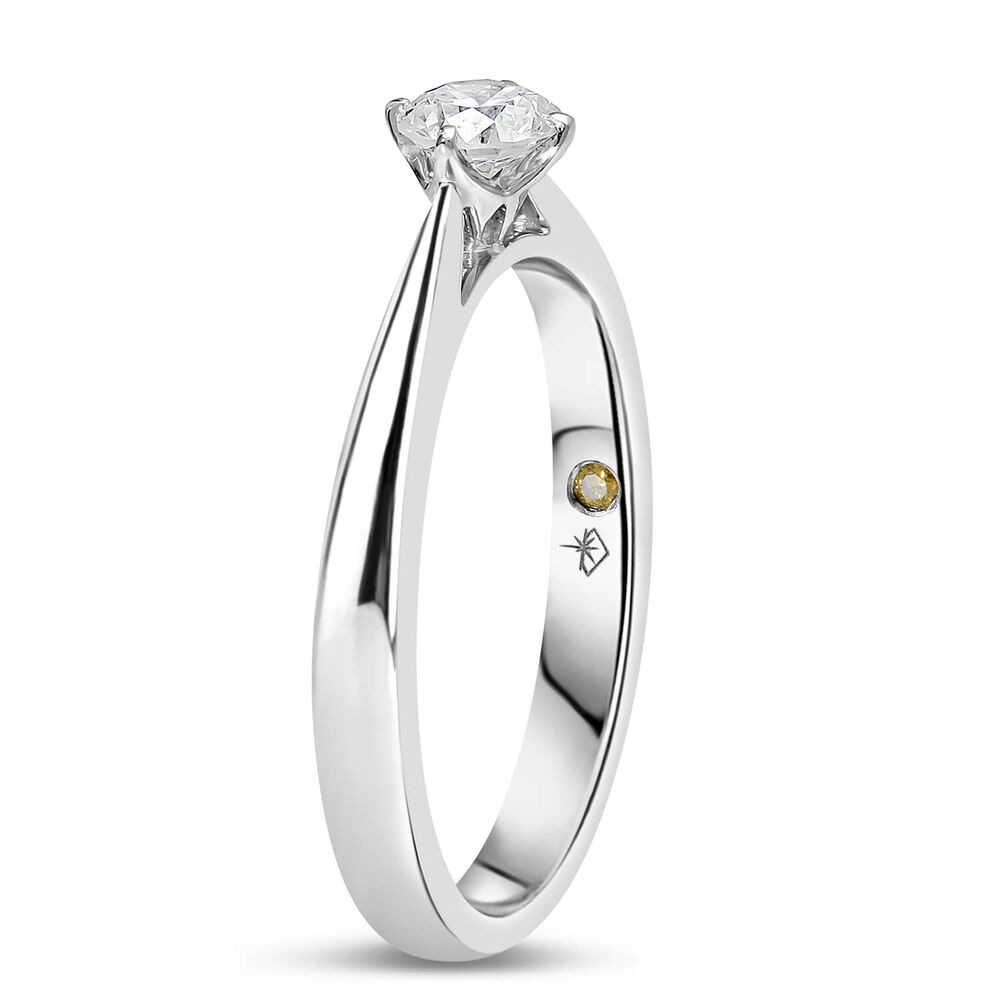 Northern Star 18ct White Gold 0.38ct Diamond Four Claw Solitaire Ring image number 3