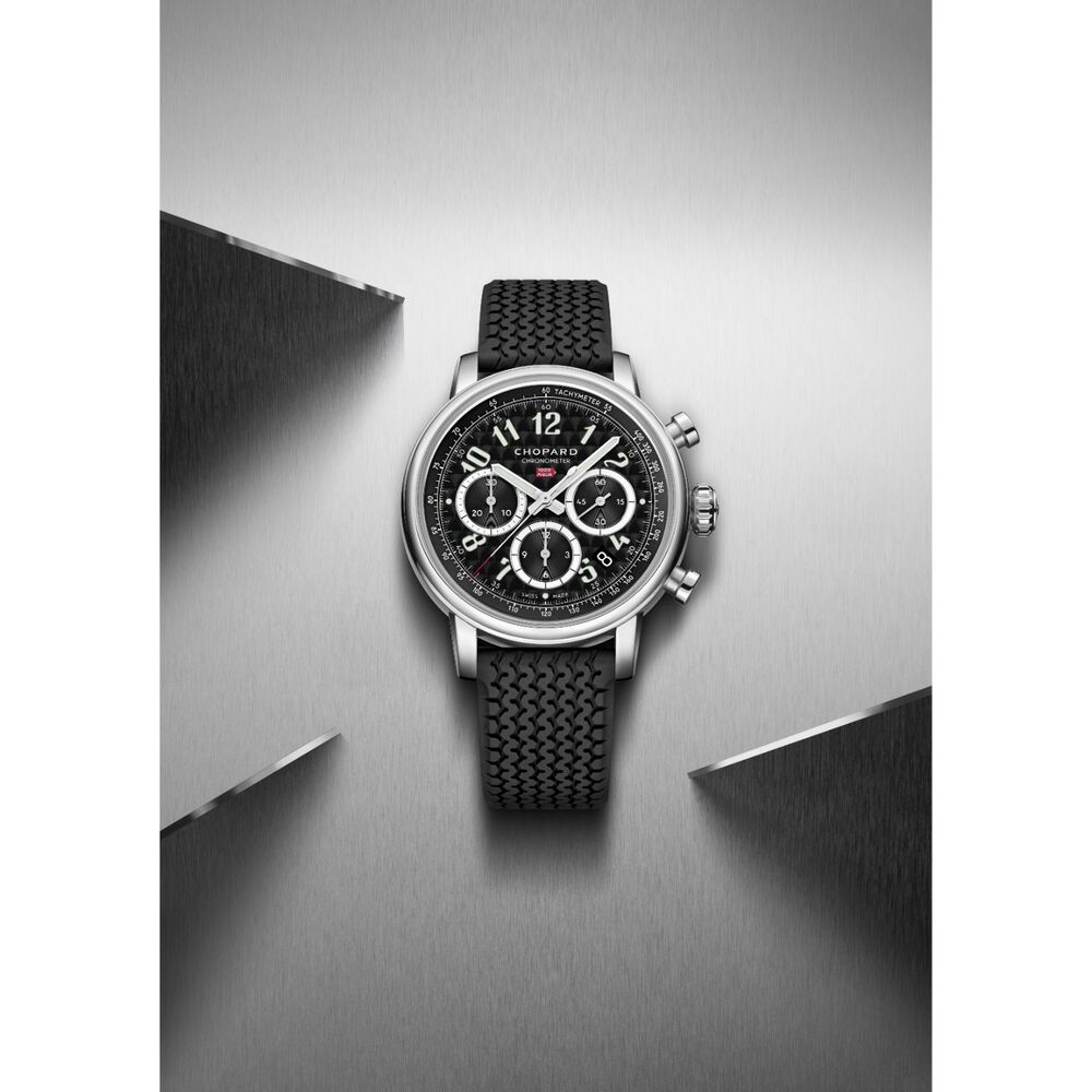 Chopard Mille Miglia 40.5mm Black Chronograph Dial Black Rubber Strap Watch image number 6