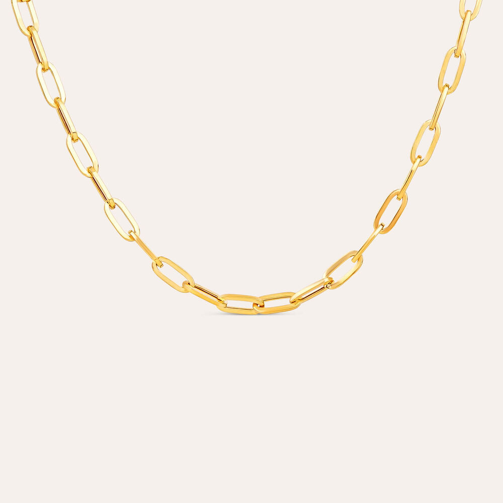 9ct Yellow Gold Paperlink Diamond Cut 20 inch Chain Necklet