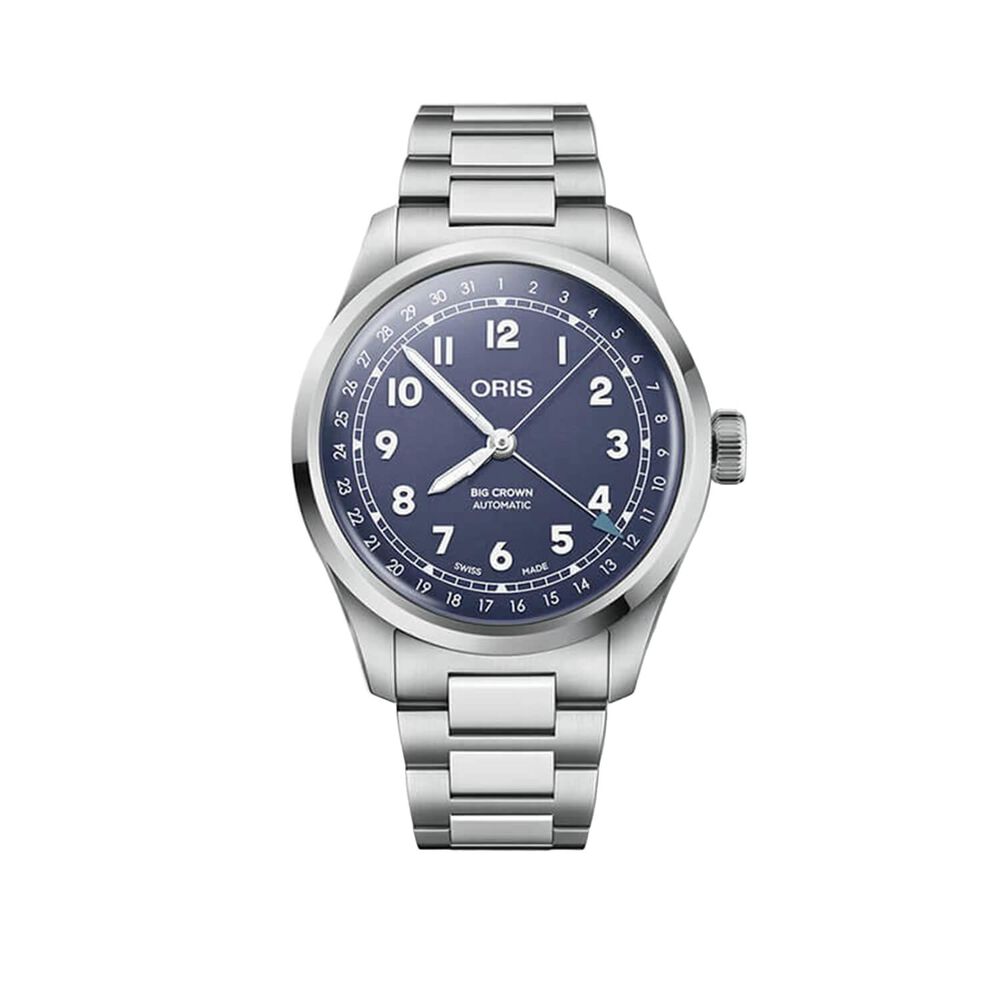 Oris Big Crown Pointer Date 40mm Purple Dial Steel Bracelet Watch image number 0