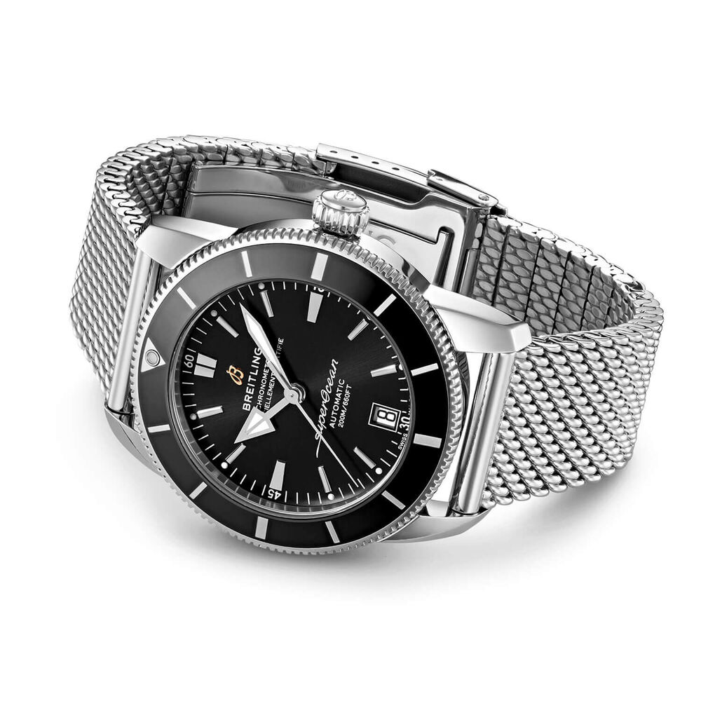 Breitling Superocean Heritage II 42 Black Dial Steel Bracelet Watch image number 3