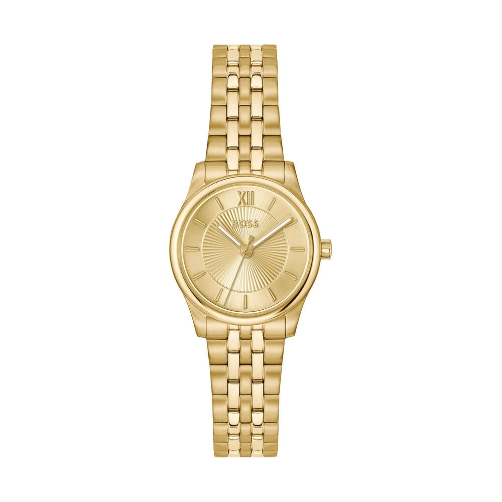 BOSS Graceful Mina 25mm Gold Dial Gold Tone Stainless Steel Bracelet Watch image number 0