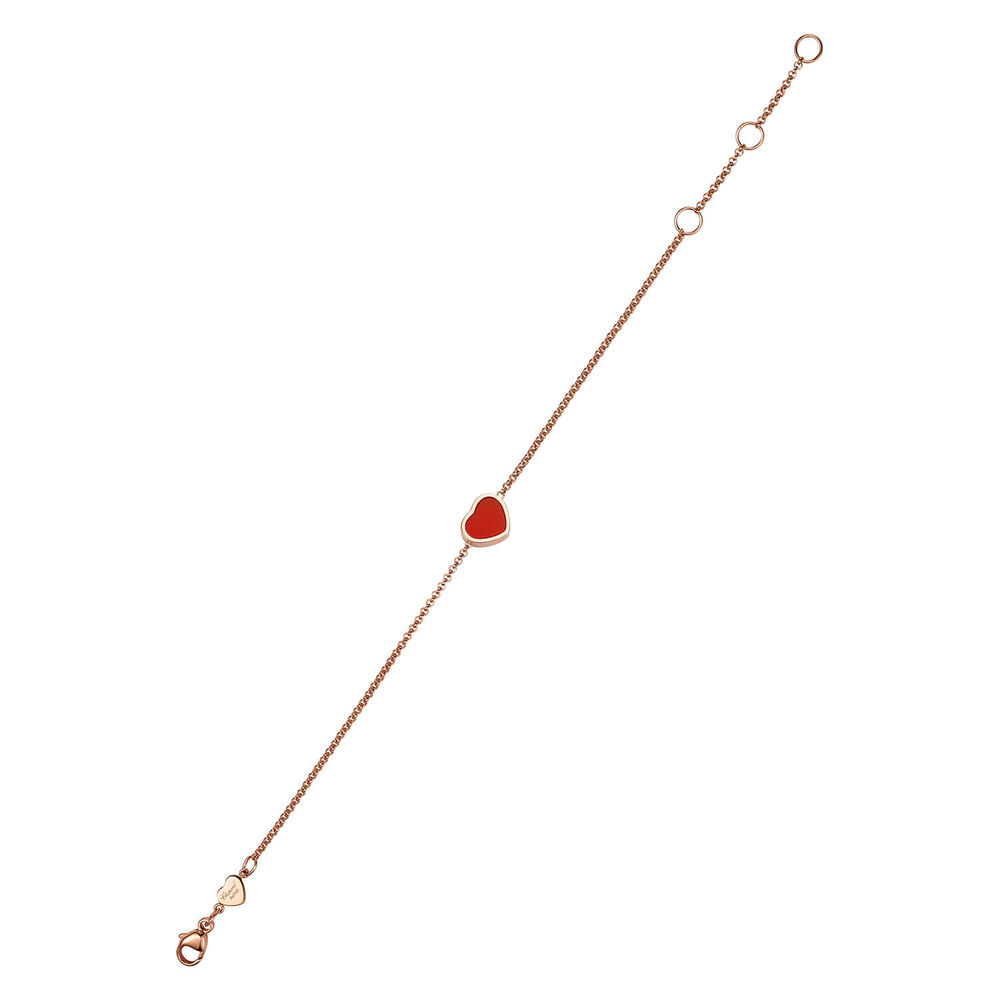 Chopard My Happy Hearts Red Carnelian Rose Gold Bracelet image number 2