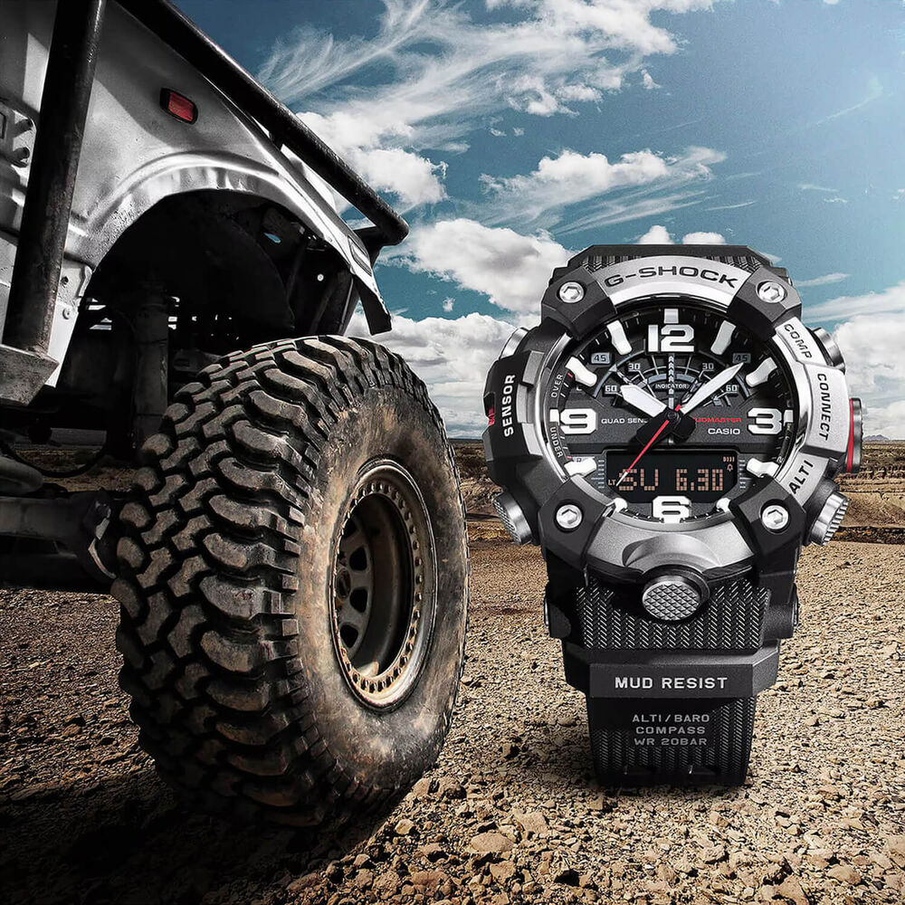 G-SHOCK Master of G Mudmaster 55.4mm Dial Black Resin Strap Watch