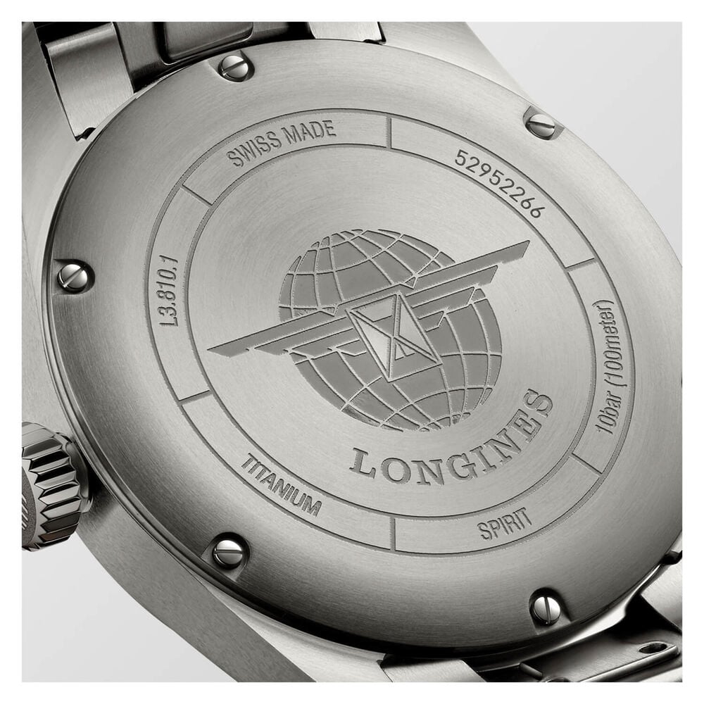 Longines Avignation Spirit 40mm Automatic Grey Dial Titanium Case Bracelet Watch image number 13