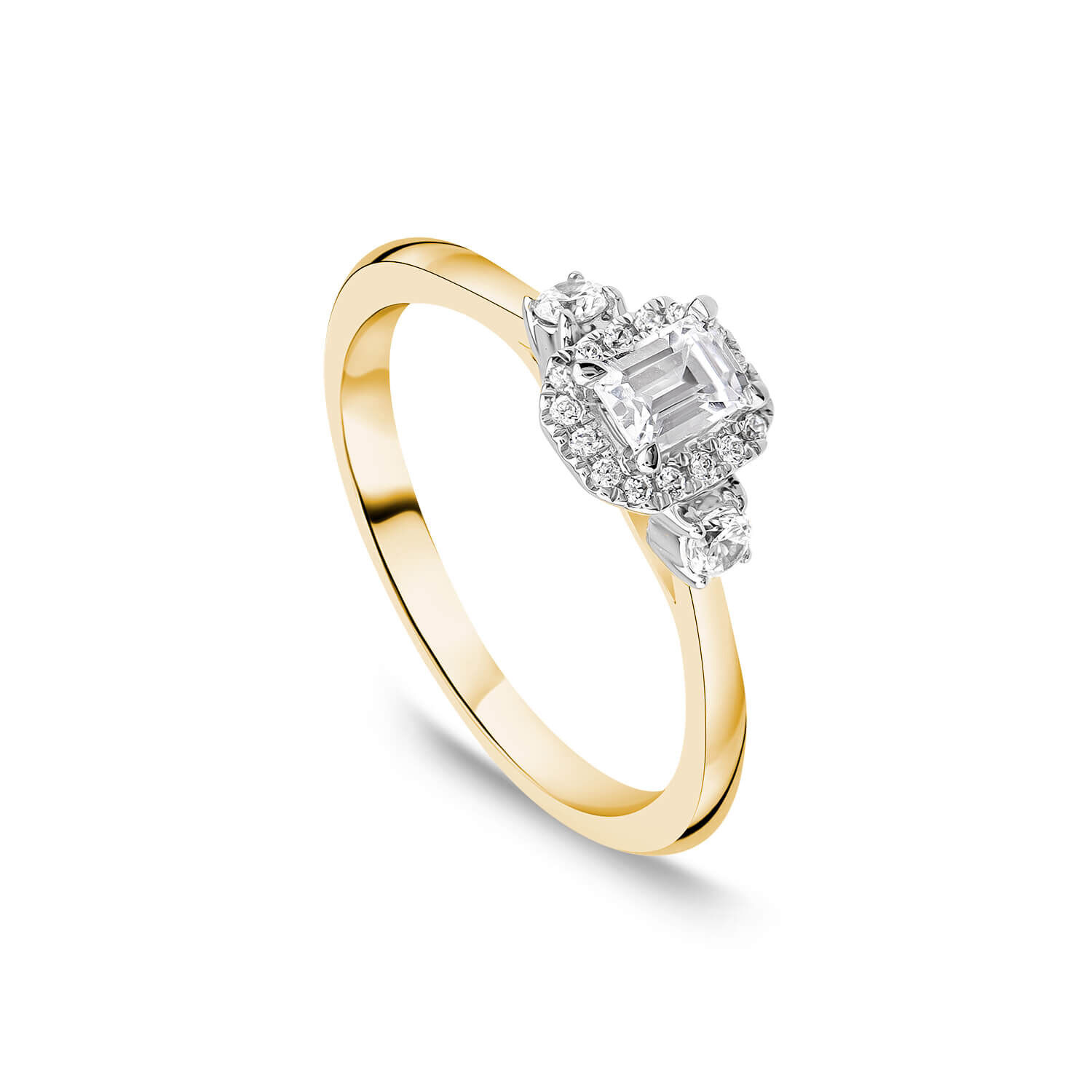 Fraser Hart White & Yellow Double Halo Diamond Ring