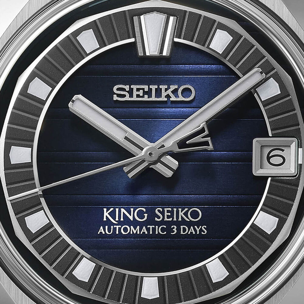 Seiko King Seiko VANAC  'Tokyo Midnight' 41mm Blue Dial Steel Bracelet Watch