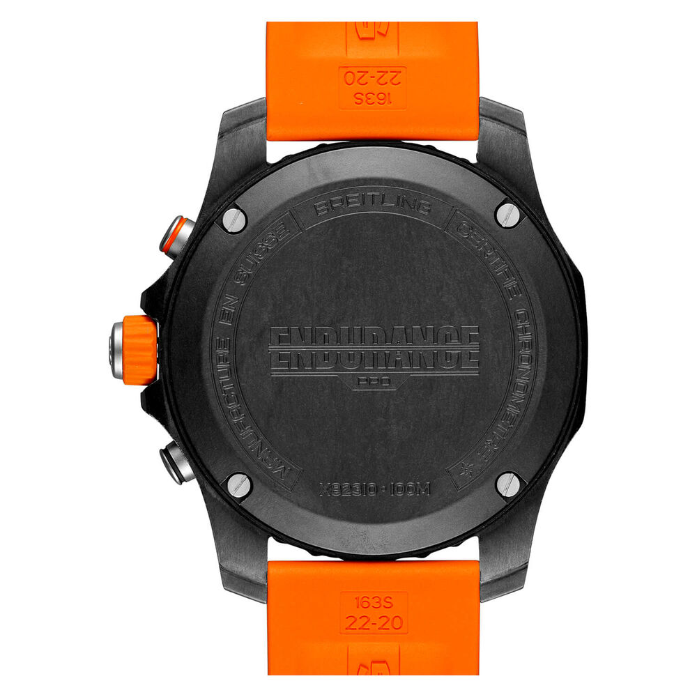 Breitling Endurance Pro 44mm Orange Detail Rubber Strap Watch