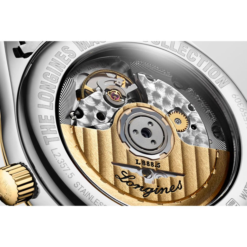 Longines Master Collection Collection 34mm MOP Dial Steel & 18ct Yellow Gold Bracelet Watch image number 4