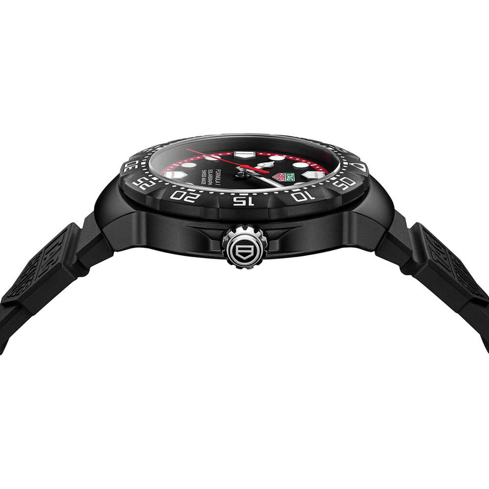 TAG Heuer Formula 1 Solargraph 38mm Black Dial & Bezel Rubber Strap Watch image number 3