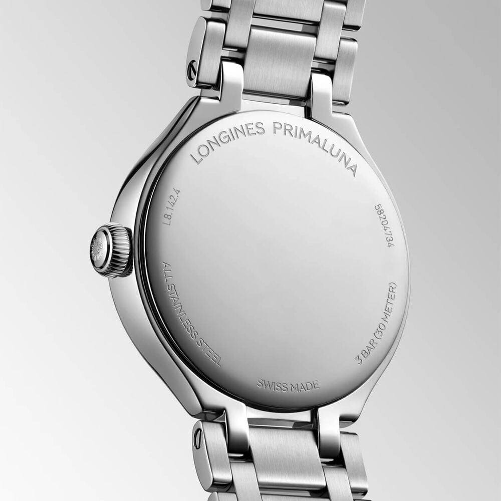 Longines Primaluna 30mm White Dial Stainless Steel Bracelet Watch image number 3