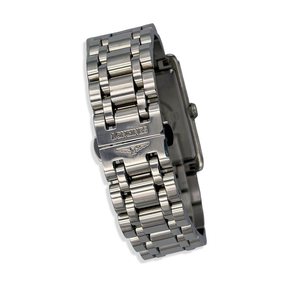Pre-Owned Longines Elegance DolceVita 23.30x 37mm Silver Dial Blue Detail Bracelet Watch
