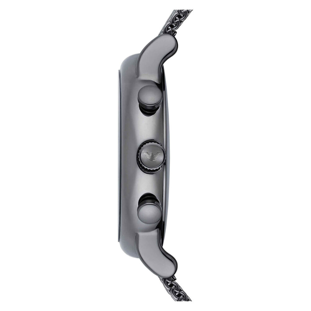 Emporio Armani Men's Gunmetal Grey Chronograph Bracelet Watch image number 2