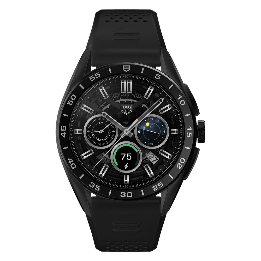 TAG Heuer Connected Calibre E4 45mm Touch Screen Black Rubber Strap Watch
