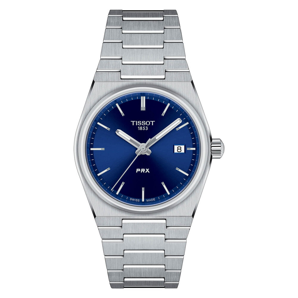 Tissot PRX 35mm Dark Blue Dial Steel Bracelet Watch image number 0