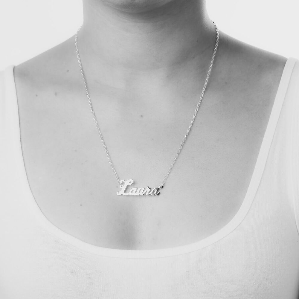 Sterling Silver Personalised Name Necklace (7-10 letters) (Special Order) image number 6