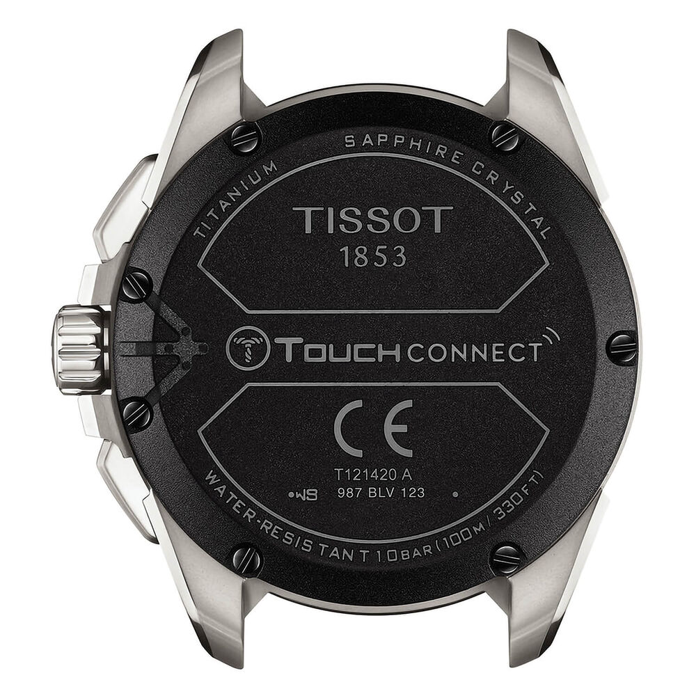 Tissot T Touch 47.5mm Black Titanium Case Red Rubber Strap Mens Watch image number 2