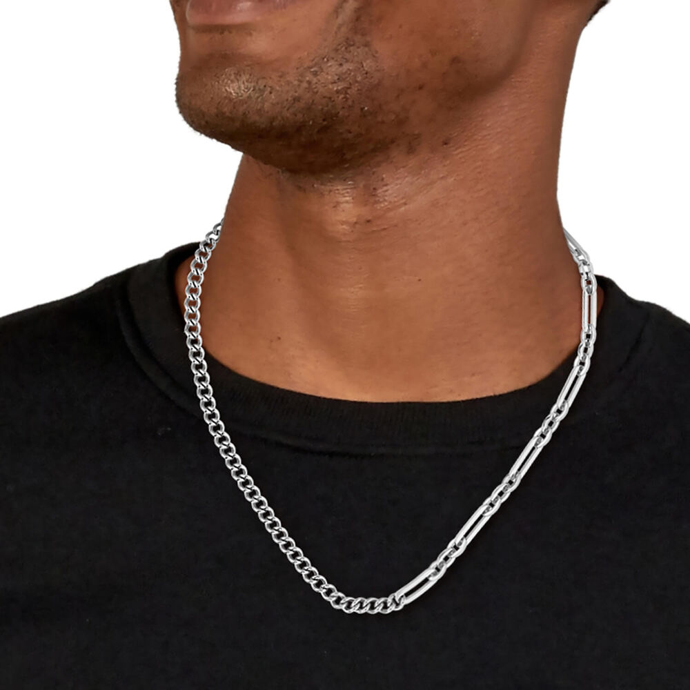 Gents BOSS Mattini Stainless Steel Necklace image number 2