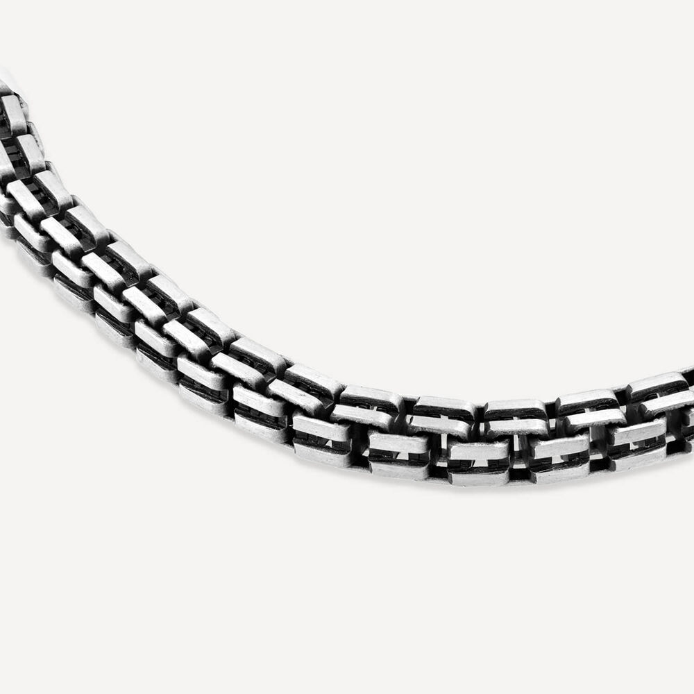 Sterling Silver Oxidised Box Bracelet image number 2