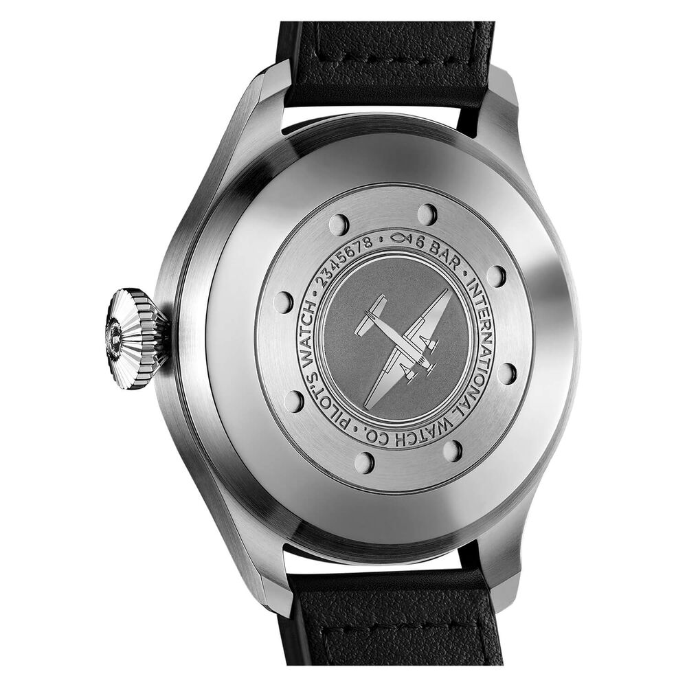 IWC Schaffhausen Big Pilot's Watch Black Dial Strap Watch image number 4